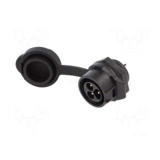 Socket | Connector: circular | MRD | PIN: 3 | 16AWG | gold flash | 10A