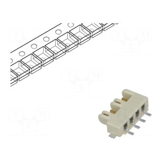 Socket | Connector: wire-wire/PCB | Rotaconnect | 3mm | PIN: 4 | 5A | SMT