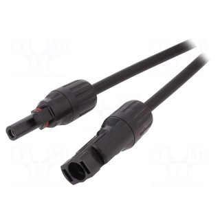 Cable: solar | male | female | 4mm2 | plug | plug | PIN: 1 | 10m | straight