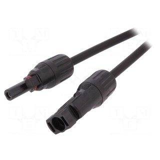 Cable: solar | male | female | 4mm2 | plug | plug | PIN: 1 | 5m | straight