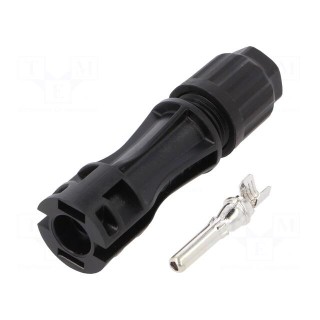 Connector: solar | male | 4÷6mm2 | with contacts | crimped | plug | 35A
