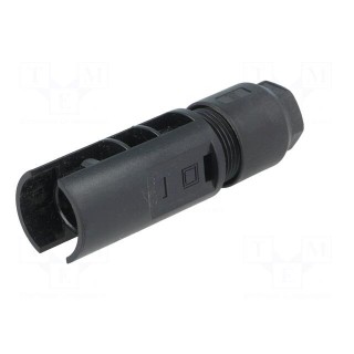Connector: solar | male | "-" marking | 4mm2 | with contacts | crimped