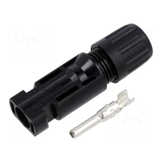 Connector: solar | male + female | straight | 4÷6mm2 | with contacts