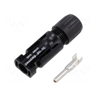 Connector: solar | male | straight | 10mm2 | crimped | photovoltaics