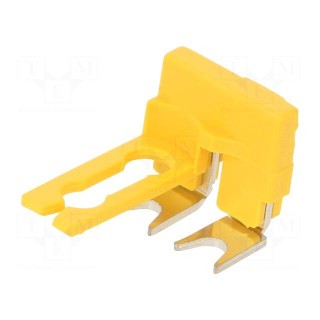 Comb bridge | ways: 2 | yellow | Width: 8mm | SNK | Ht: 24.6mm | -55÷110°C