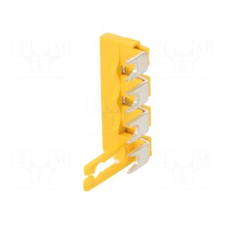 Comb bridge | ways: 4 | yellow | Width: 8mm | SNK | Ht: 24.6mm | -55÷110°C