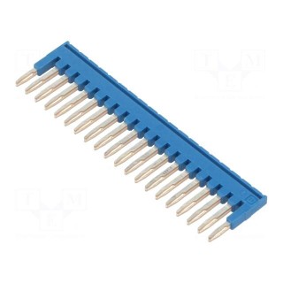 Comb bridge | ways: 20 | blue | Width: 3.5mm | UL94V-0
