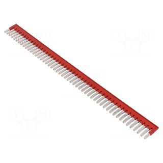 Comb bridge | ways: 50 | red | Width: 5mm | UL94V-0