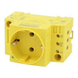 Connector: AC supply | 0.2÷2.5mm2 | yellow | screw terminal | 250VAC