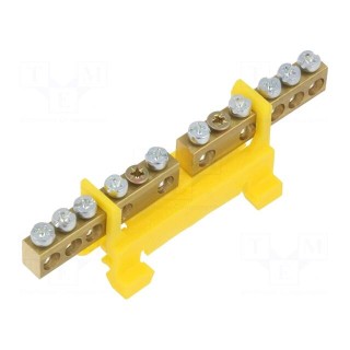 Connector: terminal block | ways: 2 | terminals: 10 | yellow