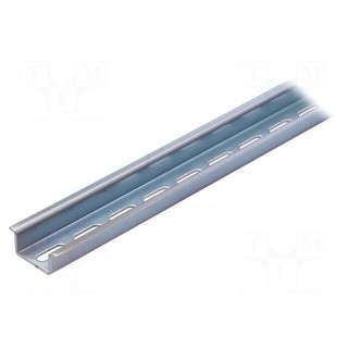 DIN rail | perforated | TS35 | L: 1m | Mat: zinc-plated steel
