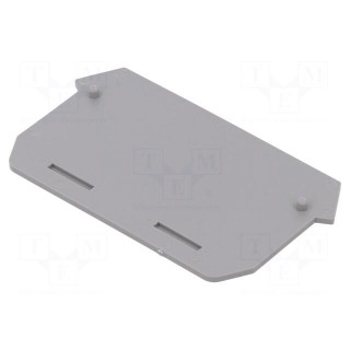 End piece | grey | UDK4 connectors | Width: 1.5mm | polyamide | UL94V-0