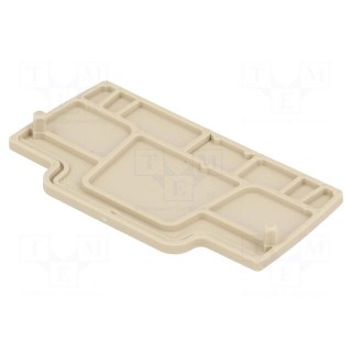 End plate | beige | Width: 2.1mm | wemid | -50÷130°C | UL94V-0 | A2C2.5