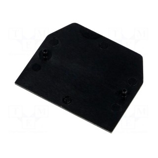 End plate | Application: ZG-G10 | black | Width: 1mm | polyamide