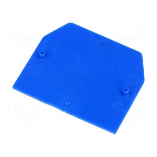 End plate | Application: ZG-G10 | blue | Width: 1mm | polyamide