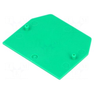 End plate | Application: ZG-G10 | green | Width: 1mm | polyamide