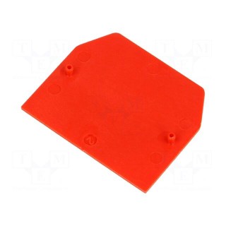 End plate | Application: ZG-G10 | red | Width: 1mm | polyamide