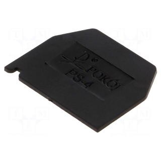 End plate | Application: ZG-G2.5,ZG-G4 | black | Width: 1mm