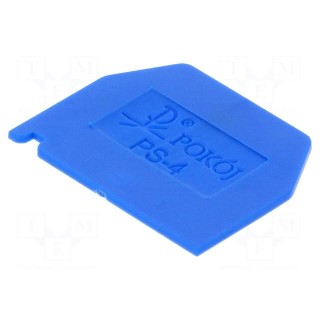 End plate | Application: ZG-G2.5,ZG-G4 | blue | Width: 1mm | polyamide