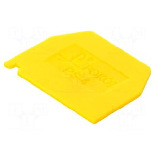 End plate | Application: ZG-G2.5,ZG-G4 | yellow | Width: 1mm