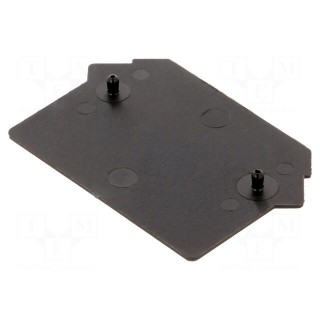 End plate | Application: ZUG | black | Width: 1mm | polyamide | UL94V-0