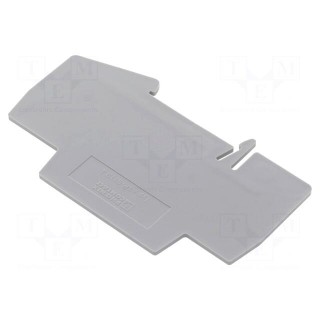 End/partition plate | grey | Width: 2mm | Ht: 53mm | L: 88.7mm