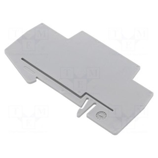 End/partition plate | grey | Width: 2mm | Ht: 53mm | L: 88.7mm
