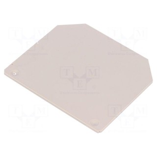 End/partition plate | Application: WDU | beige | max.125°C