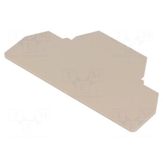 End/partition plate | beige | Width: 1.5mm | wemid | max.120°C | ZDK2.5