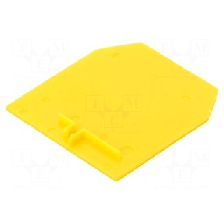 End/partition plate | yellow | Width: 1mm | polyamide | -25÷100°C