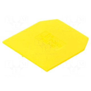 End/partition plate | yellow | Width: 1mm | polyamide | -25÷100°C