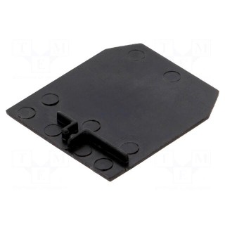 End/partition plate | black | Width: 1mm | polyamide | -25÷100°C