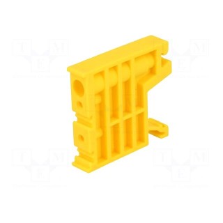 Holder | yellow | Width: 10mm | polyamide | TS35 | -25÷120°C | UL94V-0