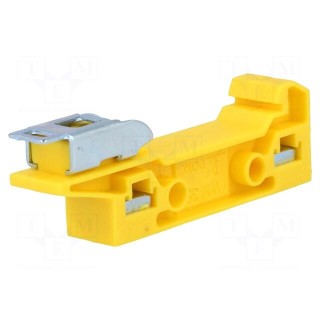 Mounting adapter | yellow | DIN | Width: 11mm | polyamide | TS35