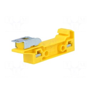 Mounting adapter | yellow | DIN | Width: 11mm | polyamide | TS35