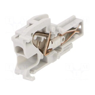 Plug | 0.2÷2.5mm2 | ways: 1 | terminals: 1 | grey | spring clamp | SNK