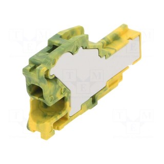 Plug | 0.2÷2.5mm2 | ways: 1 | terminals: 1 | yellow-green | spring clamp