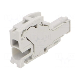Plug | 0.5÷4mm2 | ways: 1 | terminals: 1 | grey | spring clamp | Width: 6mm