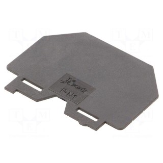 Separating plate | Application: ZUG | black | Width: 1mm | polyamide