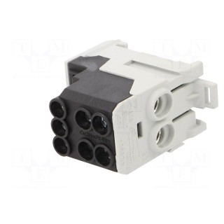 Splice terminal: distribution block | 10mm2,25mm2 | ways: 1 | black