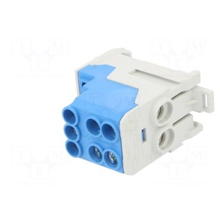 Splice terminal: distribution block | 10mm2,25mm2 | ways: 1 | blue