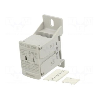 Splice terminal: distribution block | ways: 1 | terminals: 5 | grey