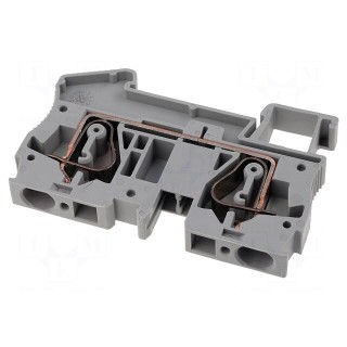 Splice terminal: rail | 0.2÷6mm2 | ways: 1 | terminals: 2 | grey | ST