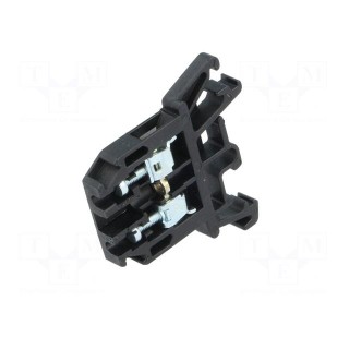 Splice terminal: rail | 0.5÷2.5mm2 | ways: 1 | terminals: 2 | black