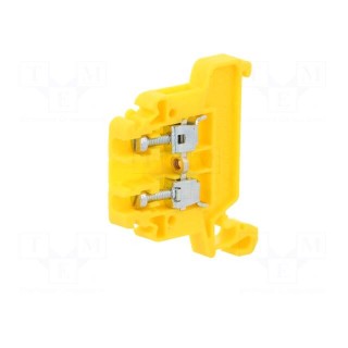 Splice terminal: rail | 0.5÷2.5mm2 | ways: 1 | terminals: 2 | yellow