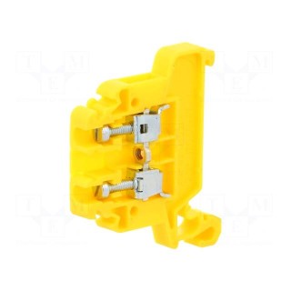 Splice terminal: rail | 0.5÷2.5mm2 | ways: 1 | terminals: 2 | yellow