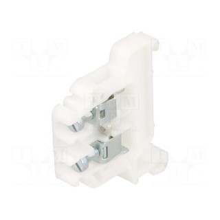 Splice terminal: rail | 0.5÷4mm2 | ways: 1 | terminals: 2 | white | TS35