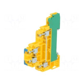 Splice terminal: rail | 0.5÷4mm2 | yellow-green | screw terminal