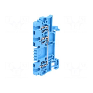 Splice terminal: rail | 1.5mm2 | ways: 1 | terminals: 3 | blue | wemid