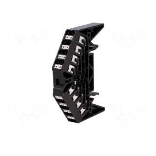 Splice terminal: rail | 1.5mm2 | ways: 4 | terminals: 16 | black | 250VAC